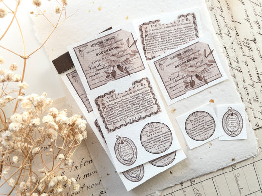 Crafting notepad: French labels