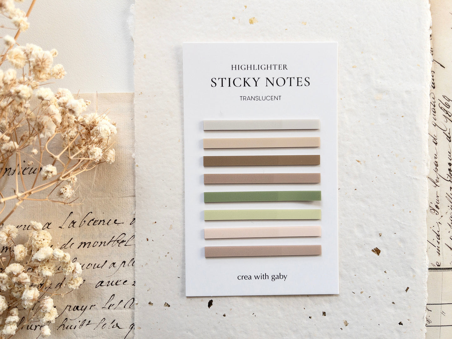 Highlighter sticky notes: Spring cottage