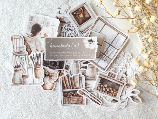 Deco sticker flakes: Homebody collection