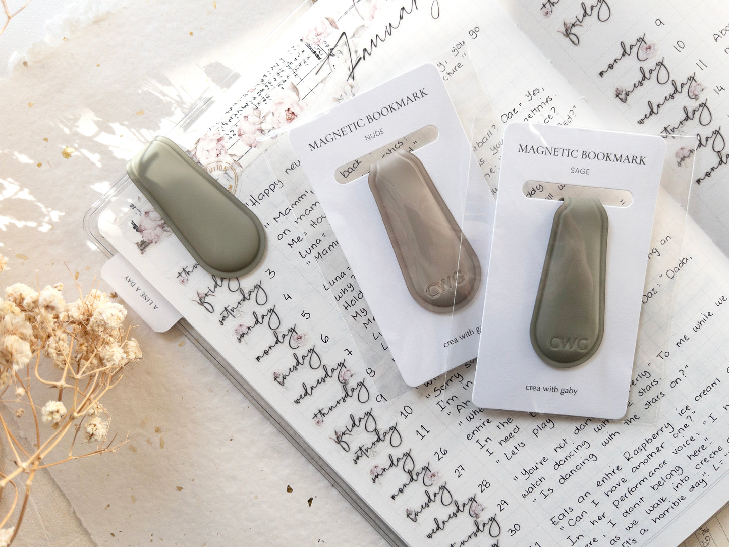 Magnetic bookmarks: Spring cottage