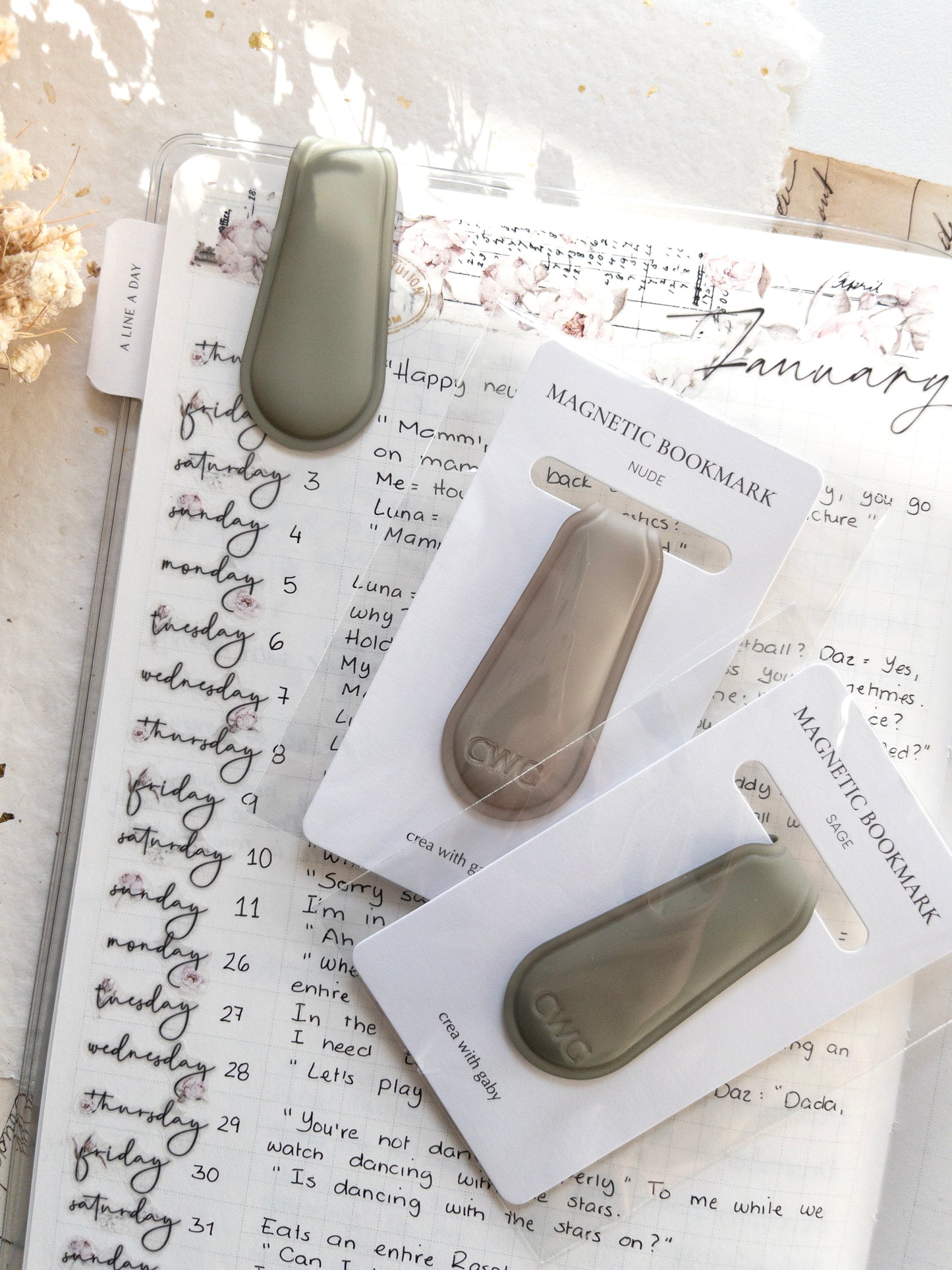 Magnetic bookmarks: Spring cottage