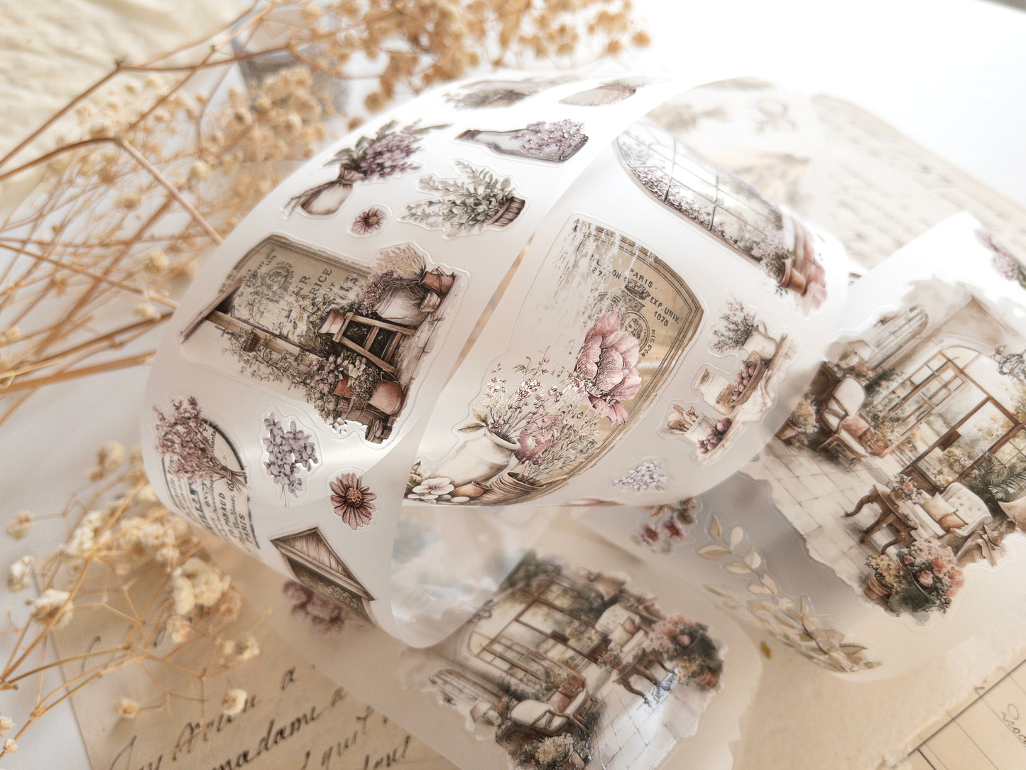 Pre-cut PET tape: Spring cottage