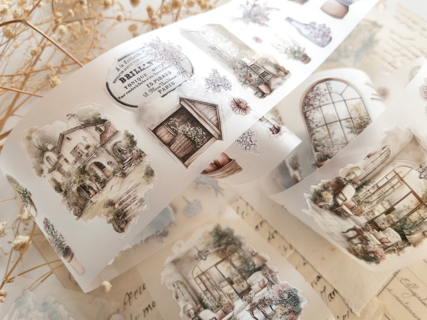 Pre-cut PET tape: Spring cottage