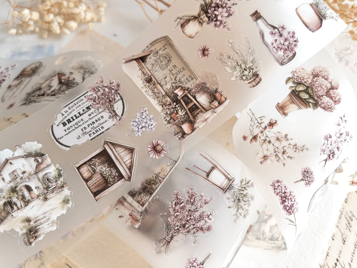 Pre-cut PET tape: Spring cottage