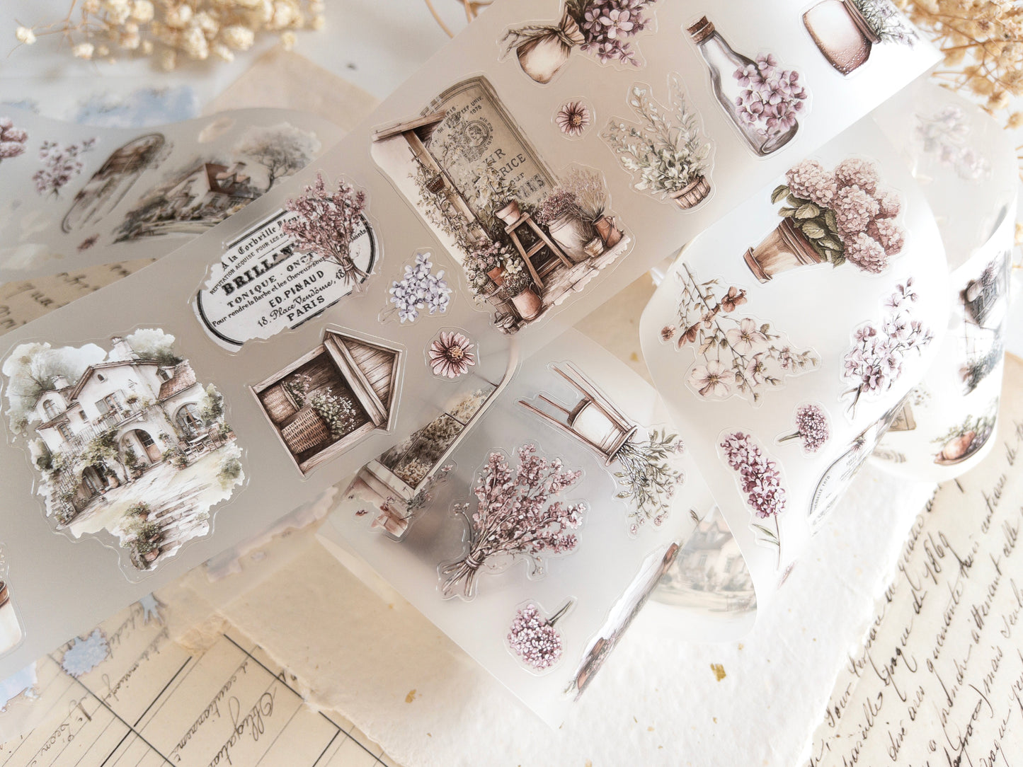 Pre-cut PET tape: Spring cottage