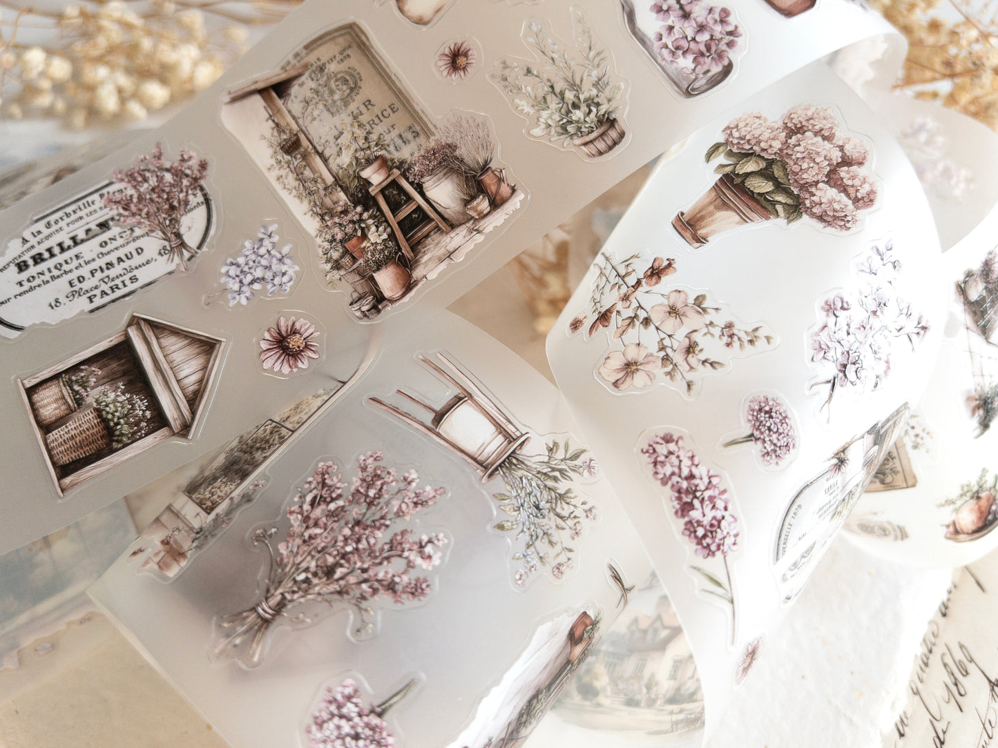 Pre-cut PET tape: Spring cottage