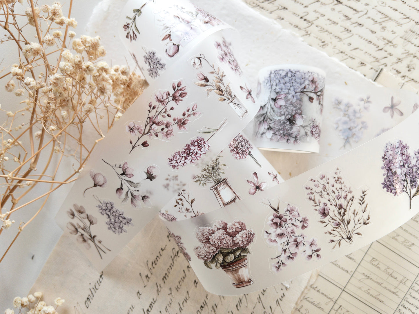 Pre-cut PET tape: Spring garden