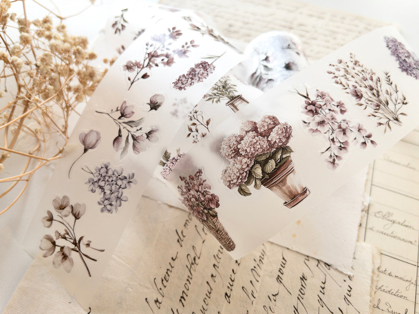 Pre-cut PET tape: Spring garden