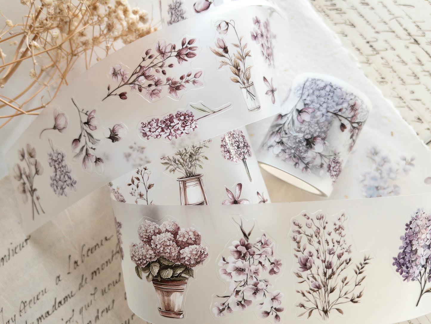 Pre-cut PET tape: Spring garden