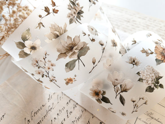 Pre-cut PET tape: Nostalgia (Floral)