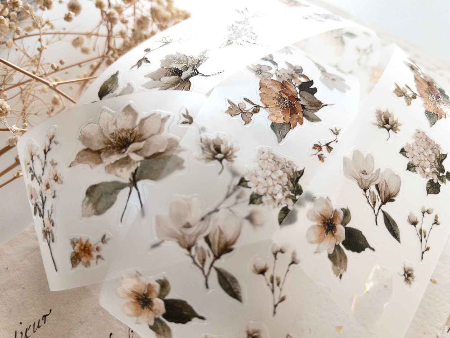 Pre-cut PET tape: Nostalgia (Floral)