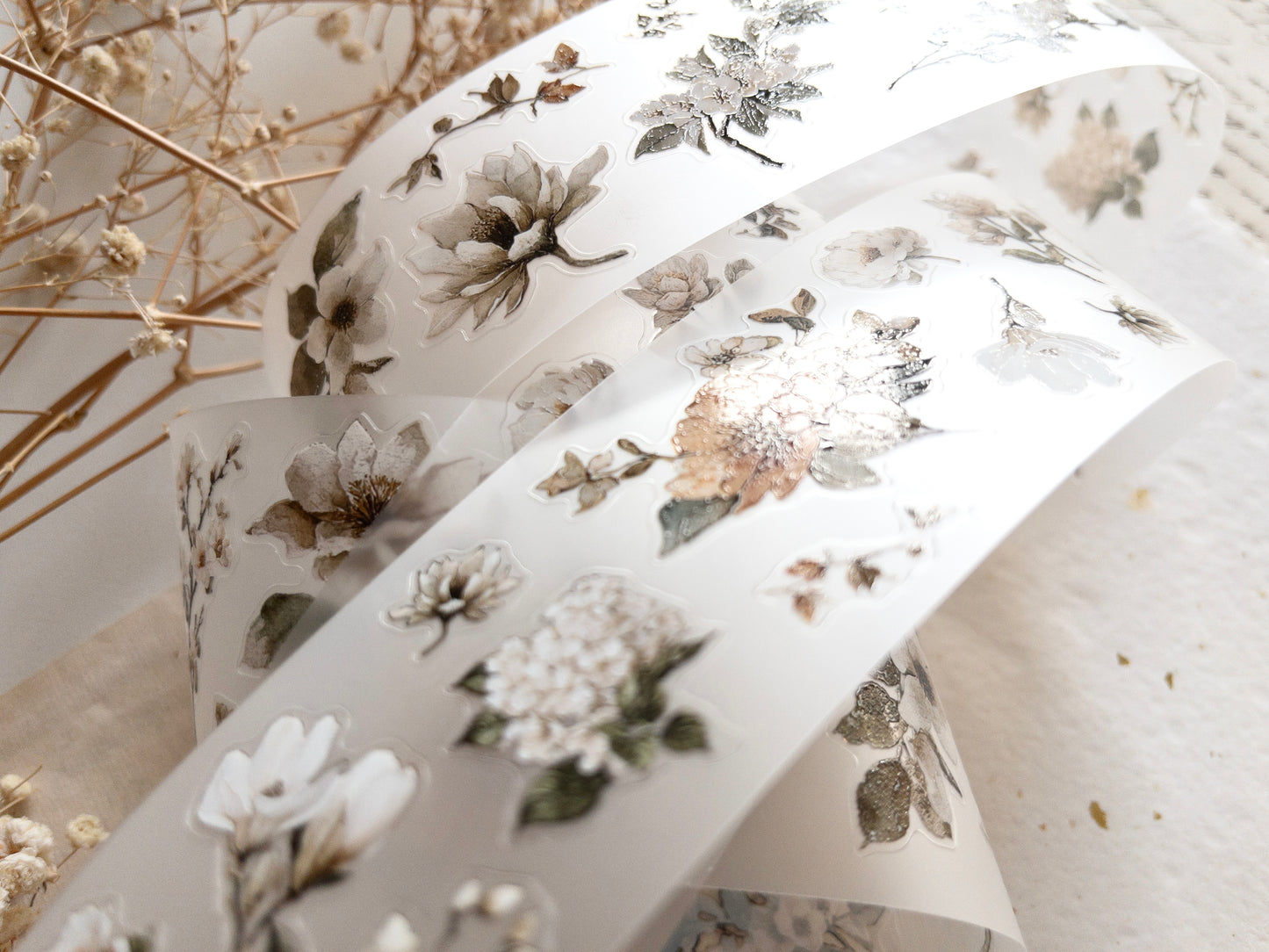 Pre-cut PET tape: Nostalgia (Floral)