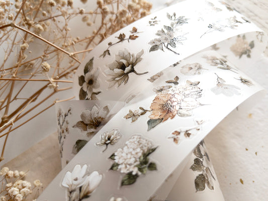 Pre-cut PET tape: Nostalgia (Floral)