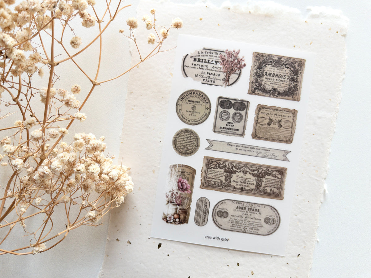 Transfer Stickers Spring Transfer stickers: Spring cottage labels – creawithgaby
