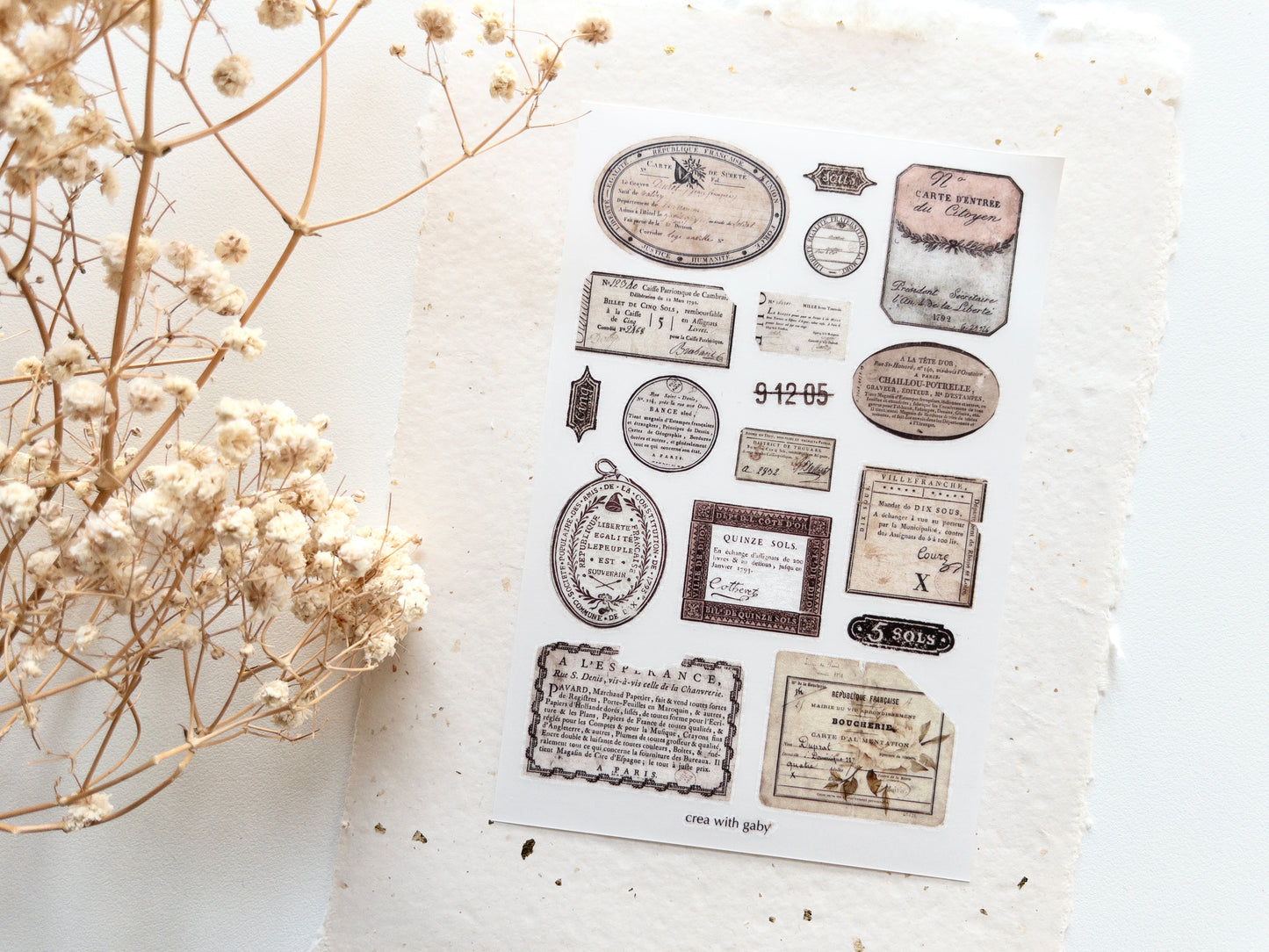 Transfer stickers: Vintage labels