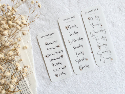 Planner stickers: Medium daily headers