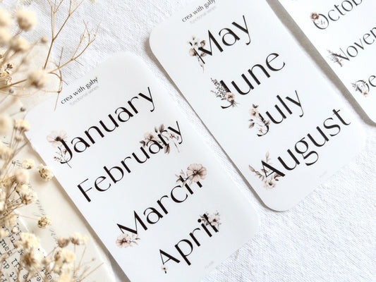 Planner stickers: Large monthly headers (Sogo)