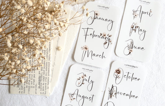 Planner stickers: Large monthly headers (Samantha)