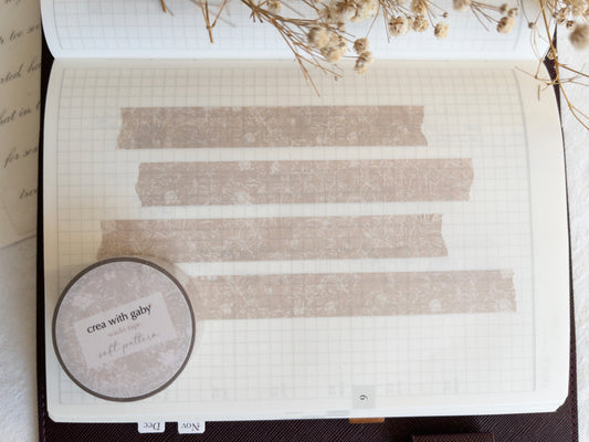 Washi tape: Floral pattern (15mm)