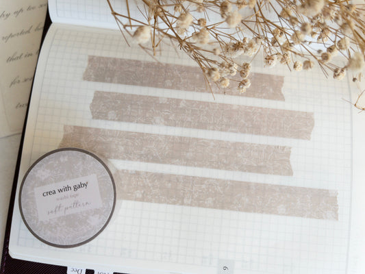 Washi tape: Floral pattern (15mm)