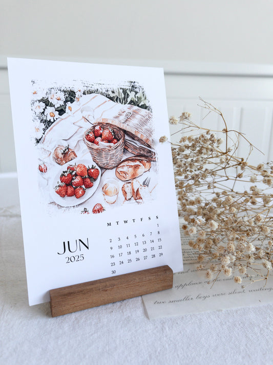 2025 desktop calendar: Watercolour scenes