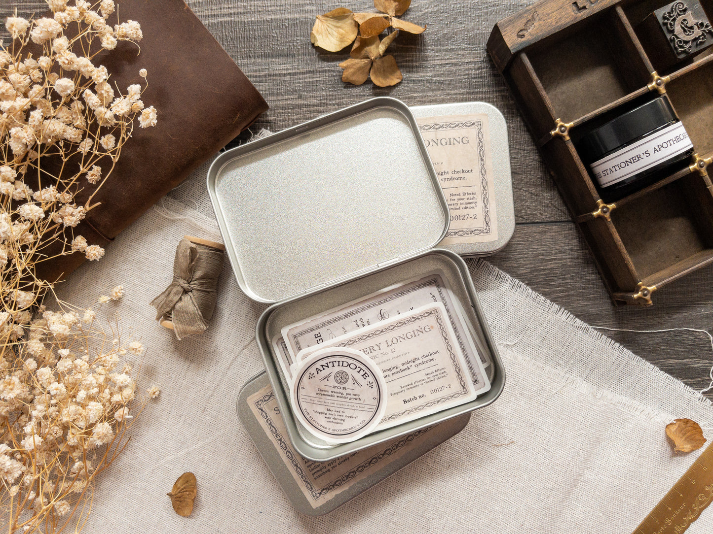 Die cut washi sticker set: The Stationer's Apothecary (30 pieces)