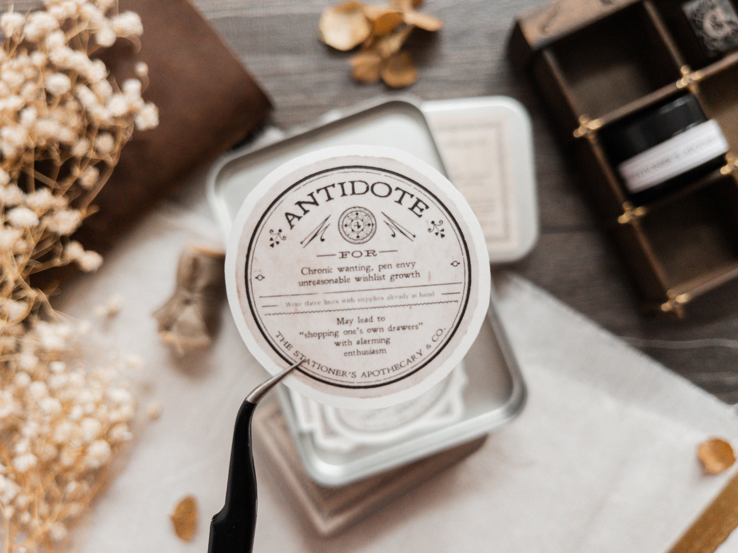 Die cut washi sticker set: The Stationer's Apothecary (30 pieces)