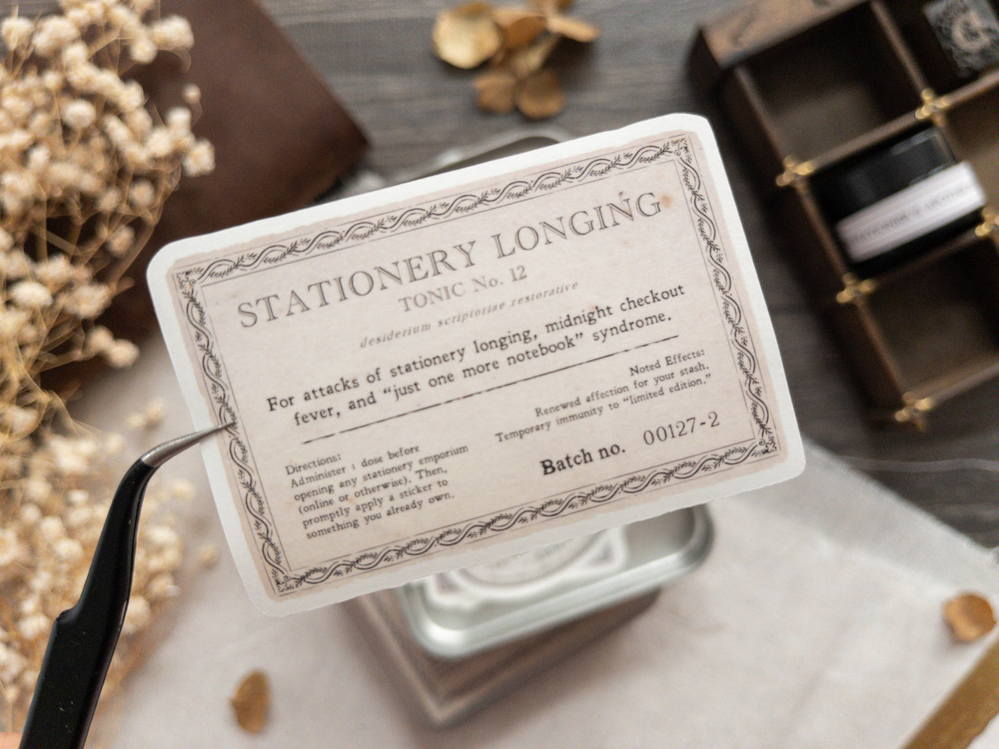 Die cut washi sticker set: The Stationer's Apothecary (30 pieces)