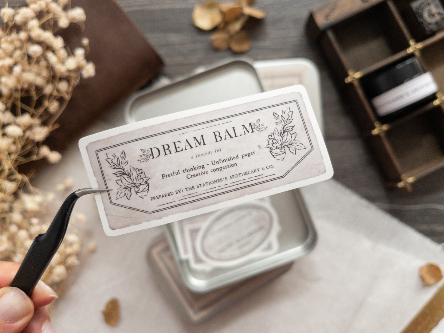Die cut washi sticker set: The Stationer's Apothecary (30 pieces)