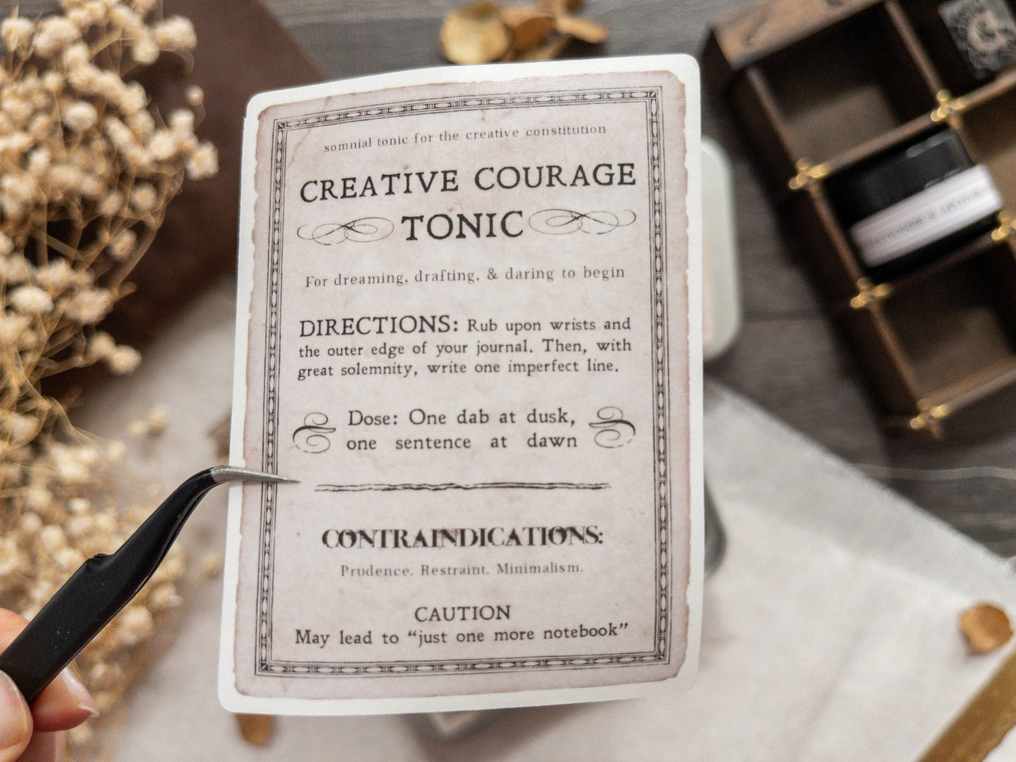 Die cut washi sticker set: The Stationer's Apothecary (30 pieces)