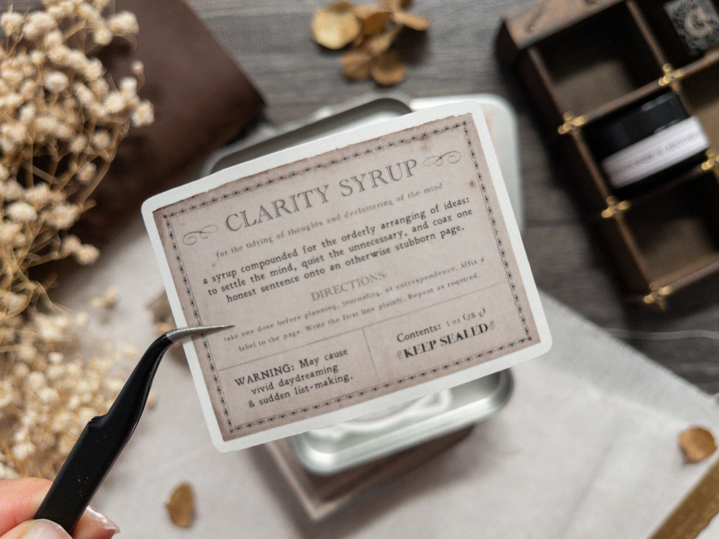 Die cut washi sticker set: The Stationer's Apothecary (30 pieces)