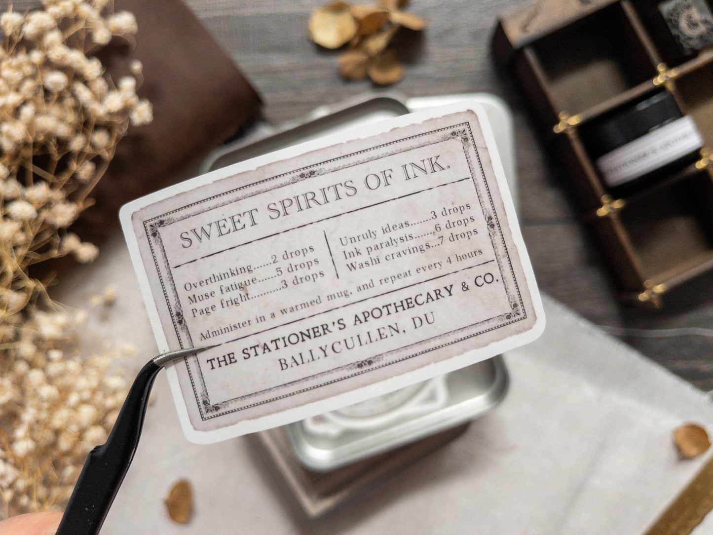Die cut washi sticker set: The Stationer's Apothecary (30 pieces)