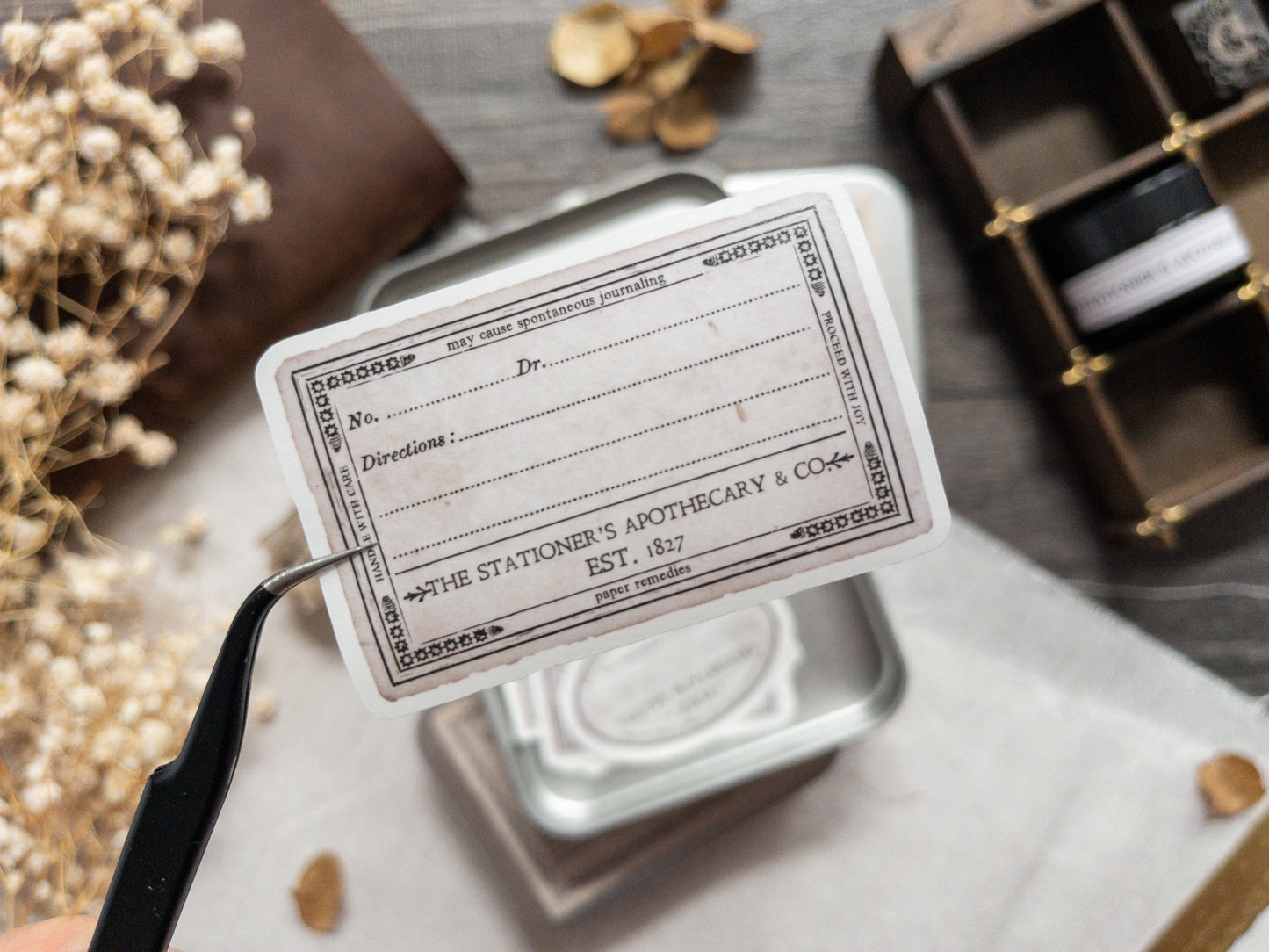 Die cut washi sticker set: The Stationer's Apothecary (30 pieces)
