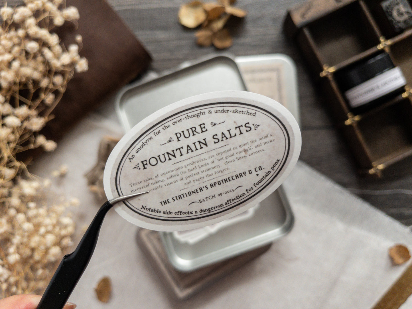 Die cut washi sticker set: The Stationer's Apothecary (30 pieces)