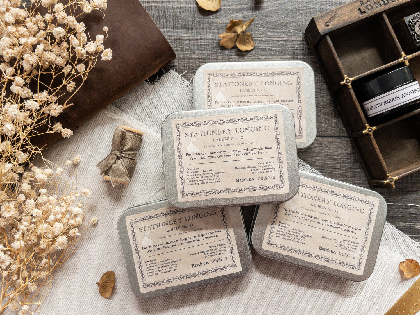 Die cut washi sticker set: The Stationer's Apothecary (30 pieces)