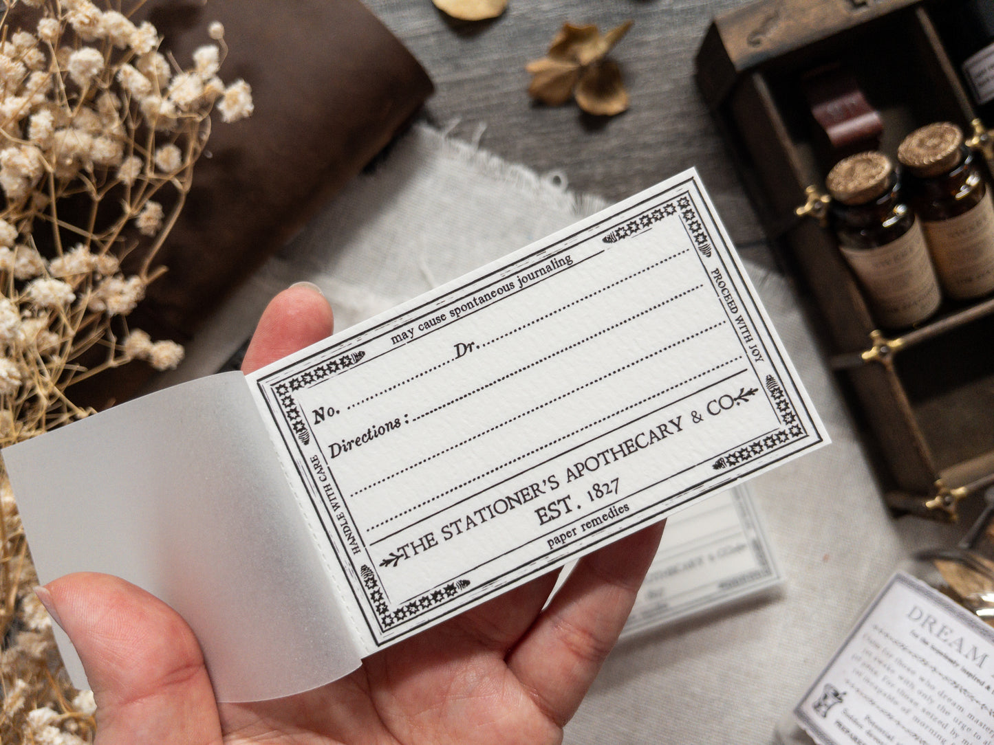 Vintage crafting notepad: The Stationer's Apothecary