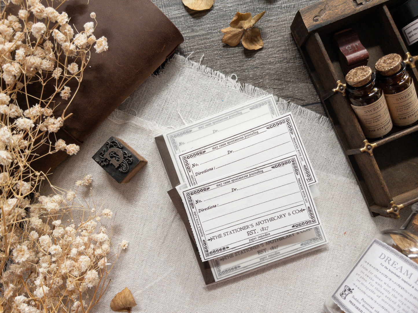 Vintage crafting notepad: The Stationer's Apothecary