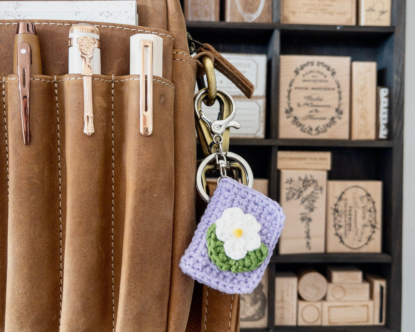 Tiny journal: Handcrafted crochet charm