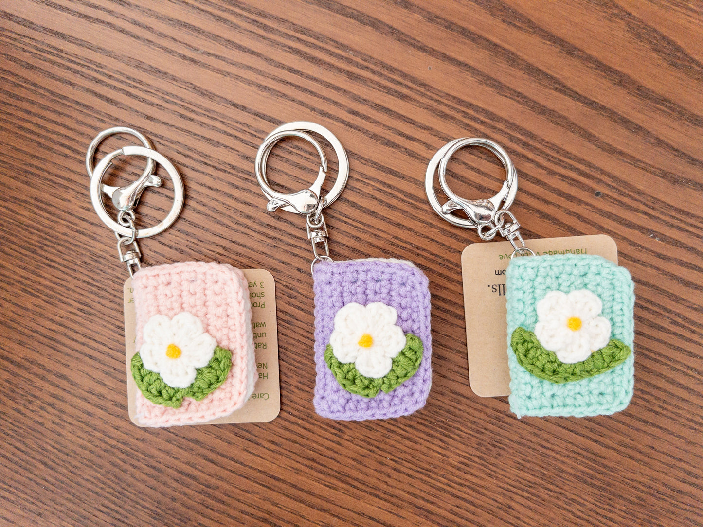 Tiny journal: Handcrafted crochet charm