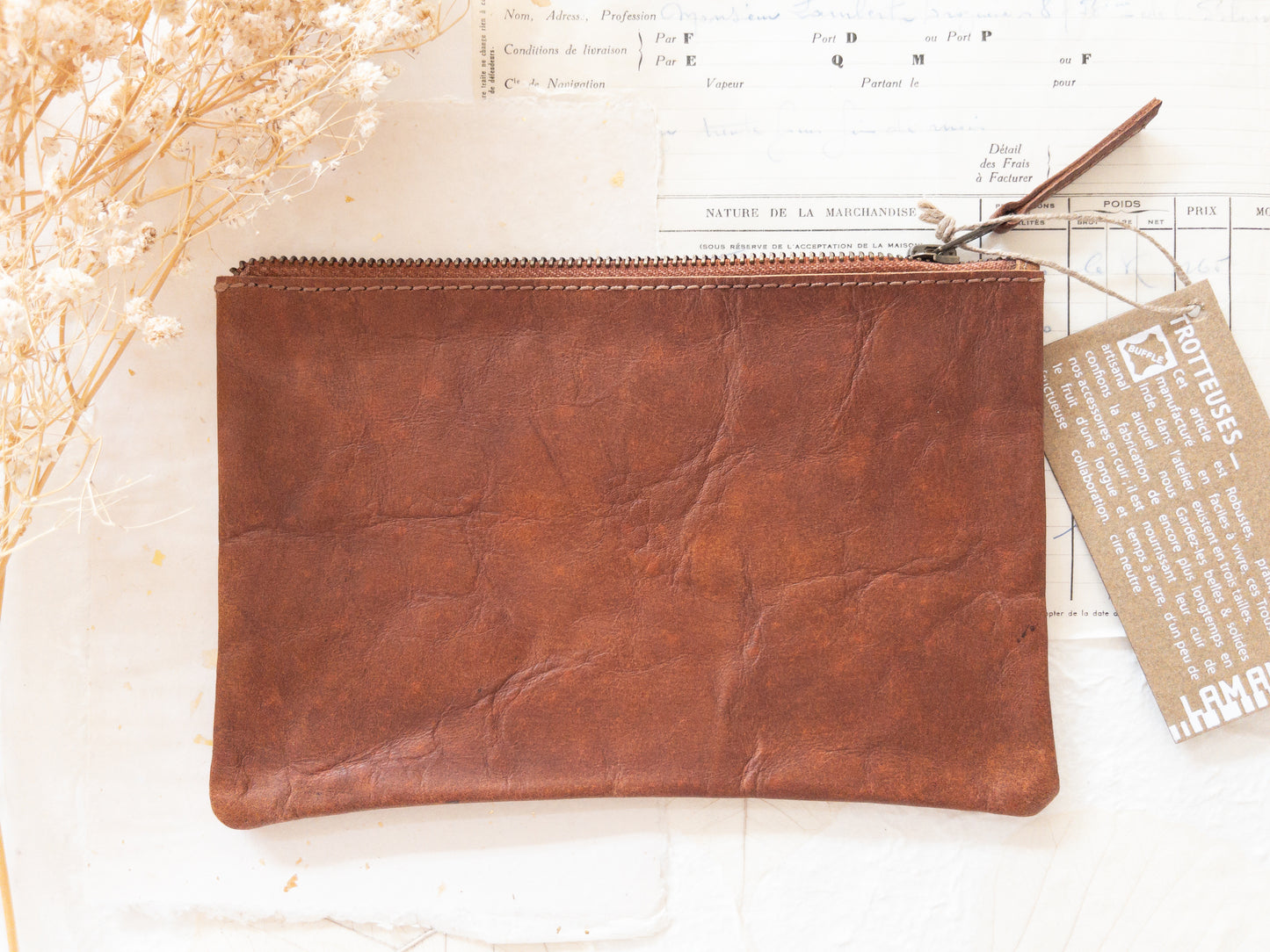 Leather pen pouches