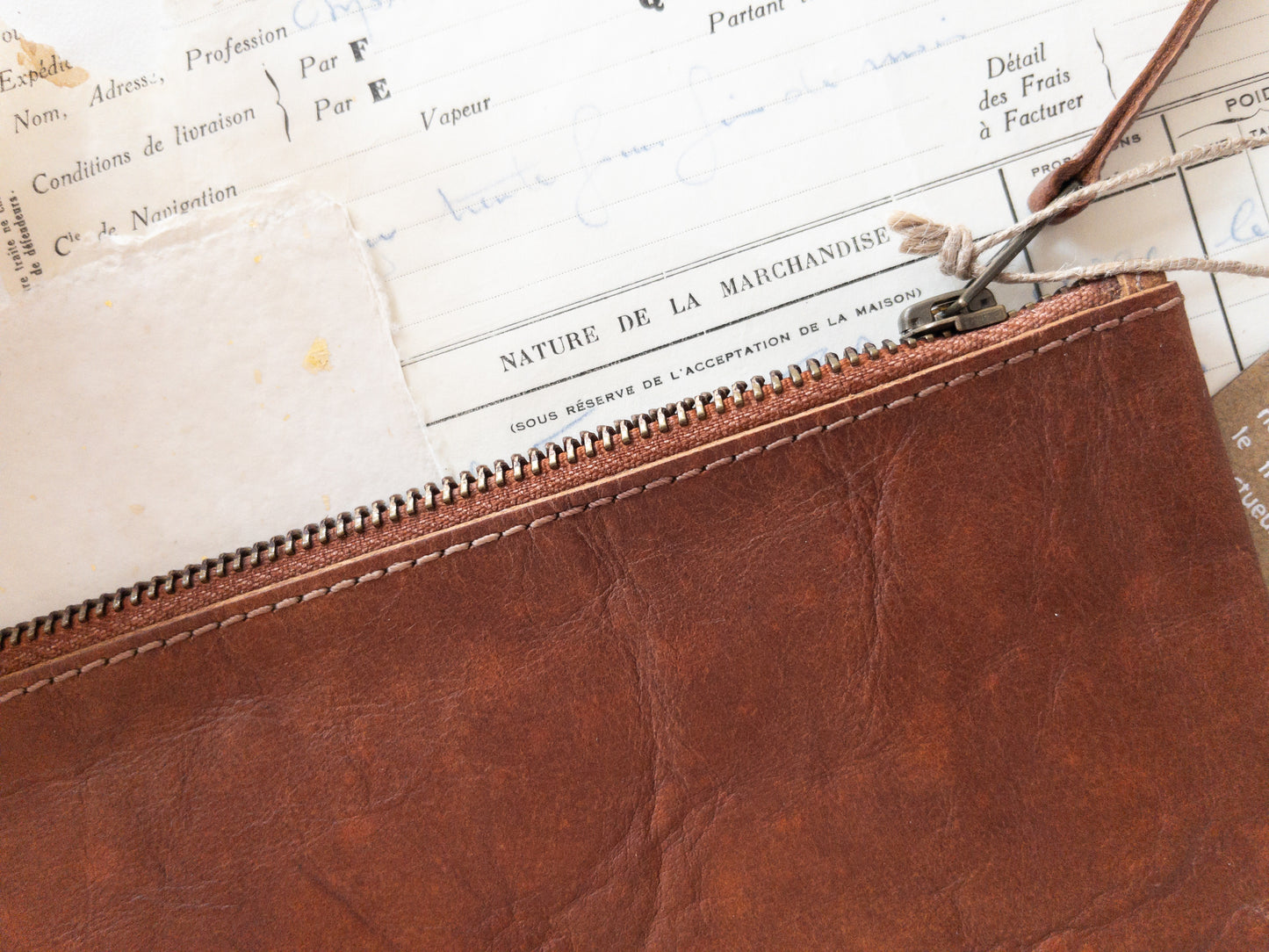 Leather pen pouches
