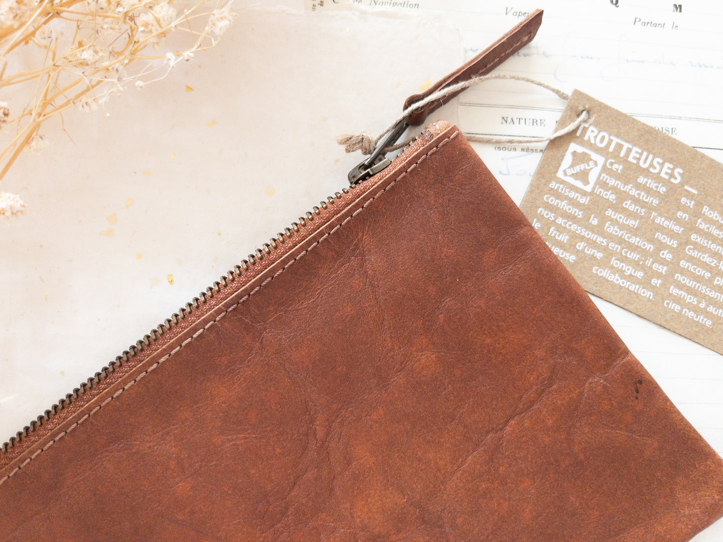 Leather pen pouches
