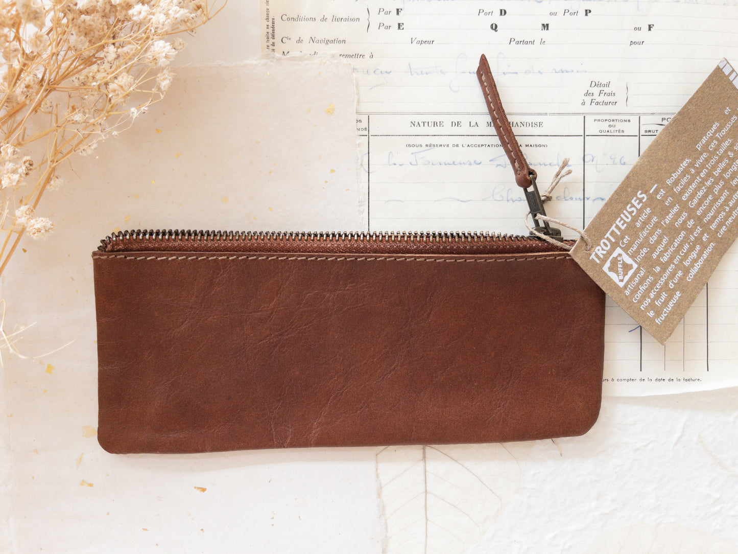 Leather pen pouches