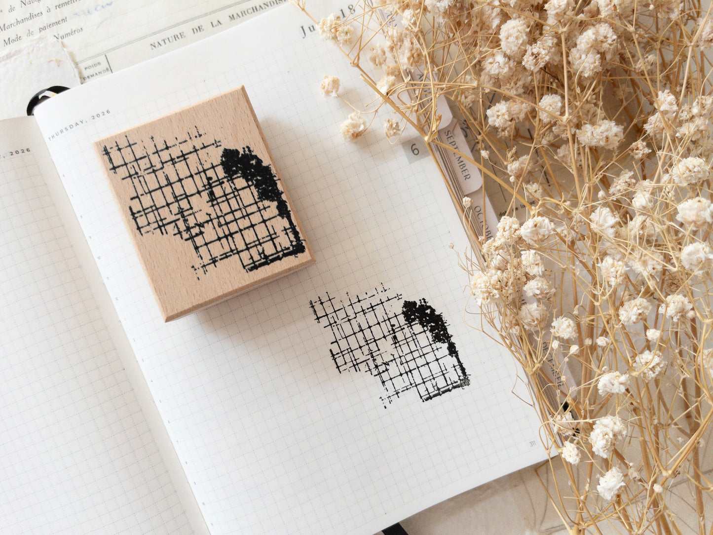 Rubber stamp: Grid background