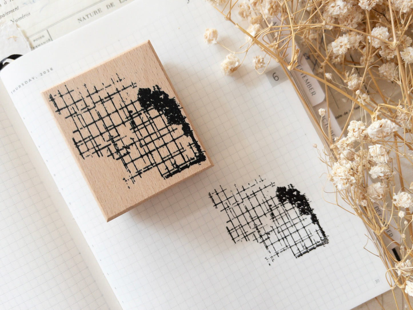 Rubber stamp: Grid background