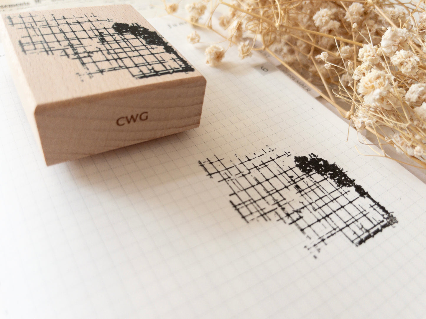 Rubber stamp: Grid background
