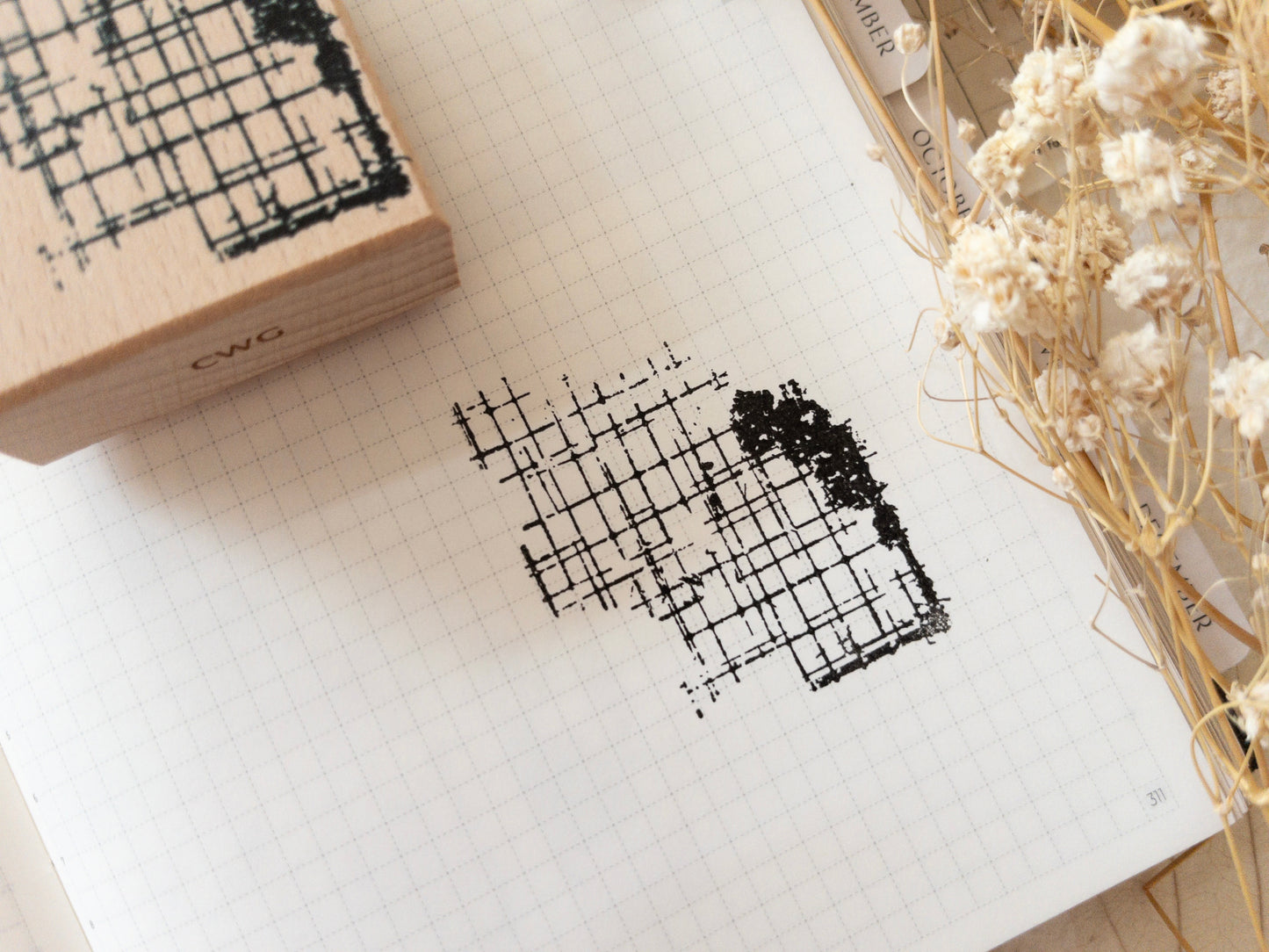 Rubber stamp: Grid background