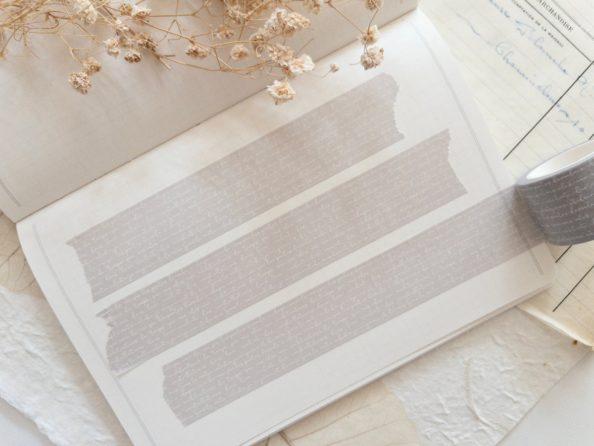 Script washi tape (30mm)