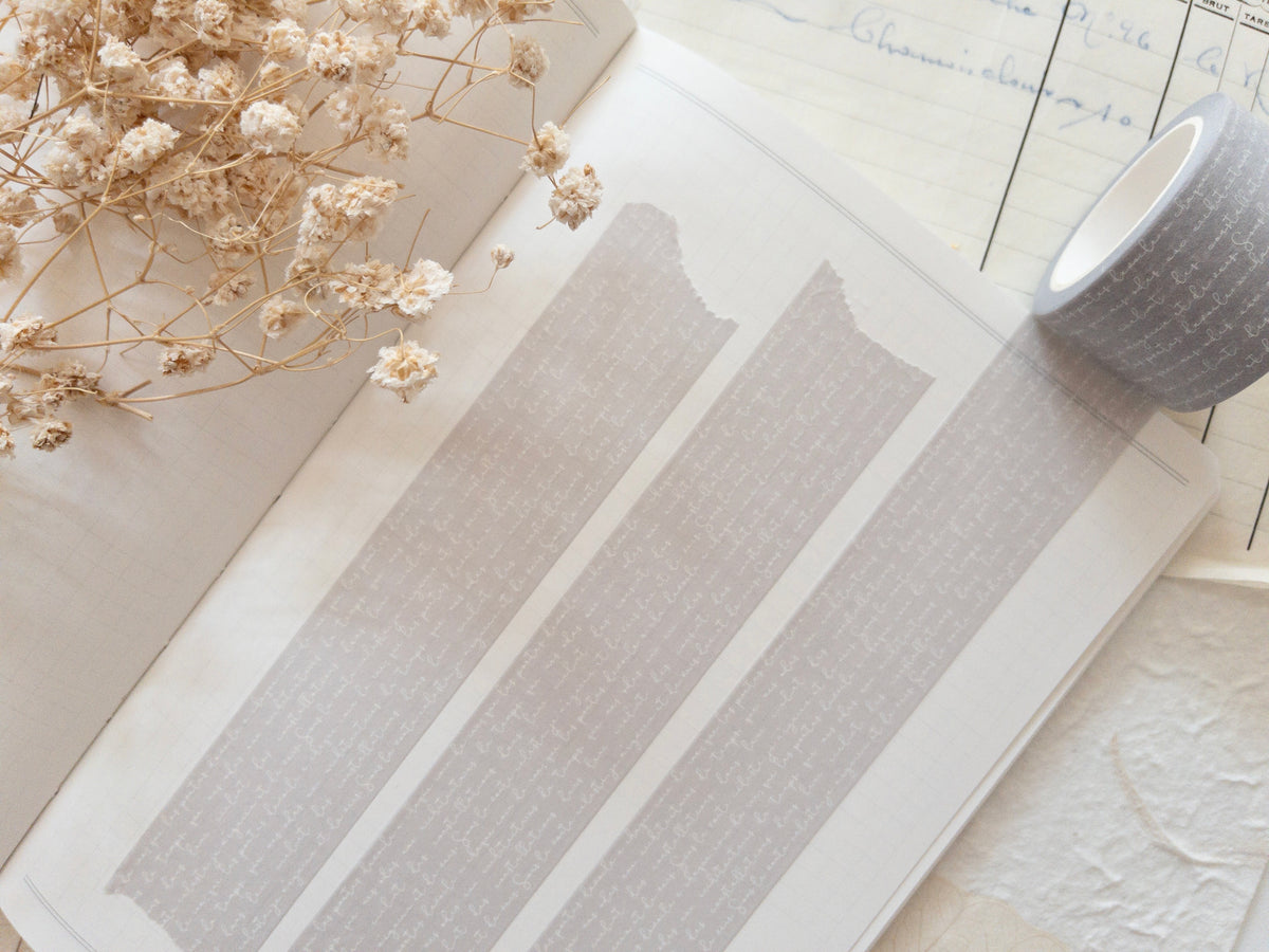 Script washi tape (30mm)