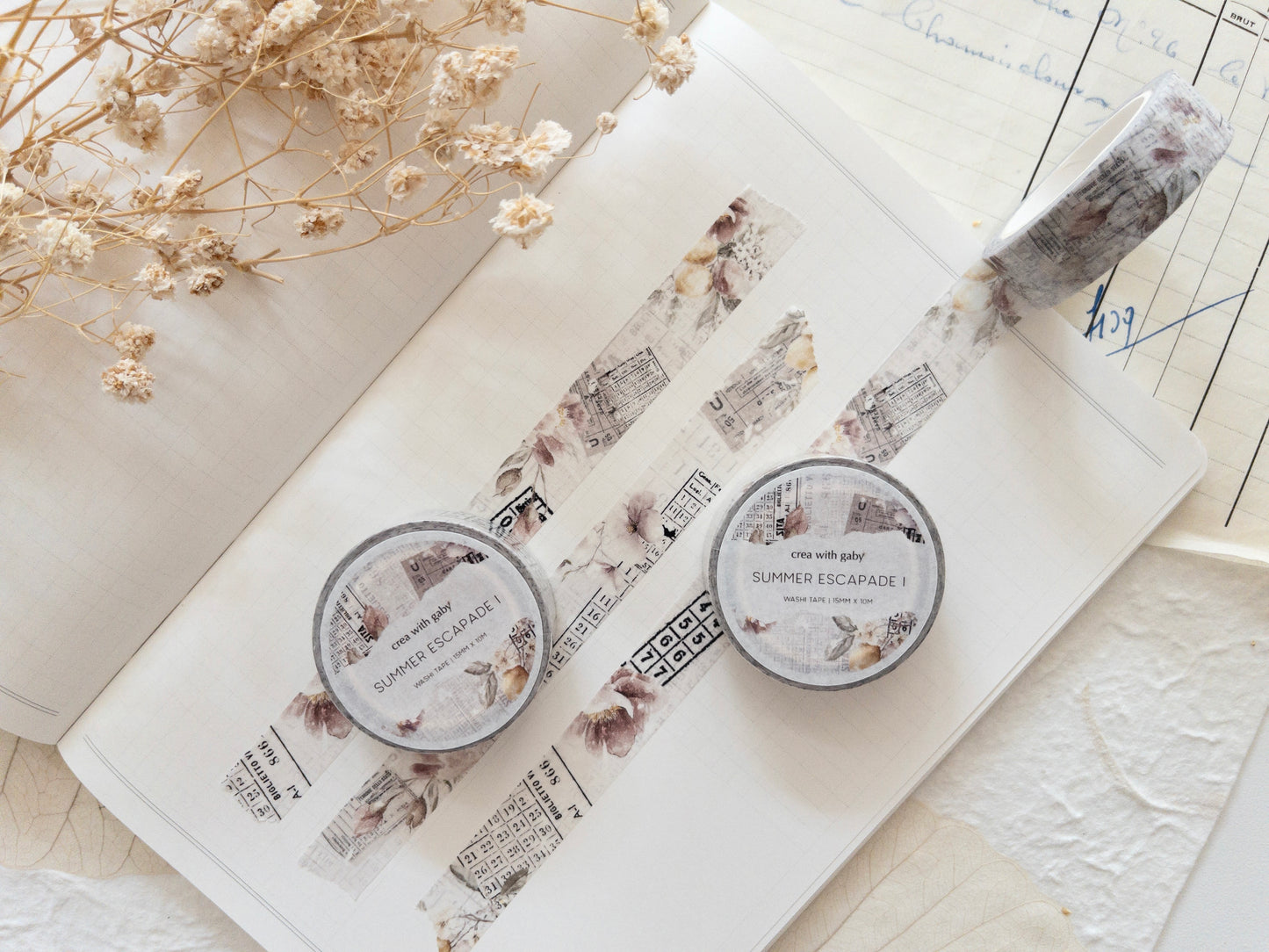 Washi tape: Summer escapade (15mm) (August 2026 sub kit)